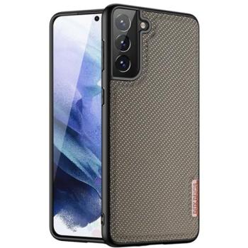 DUX DUCIS FINO szilikon telefonvédő (műanyag belső, közepesen ütésálló, rács minta) BARNA Samsung Galaxy S21 Plus (SM-G996) 5G kép