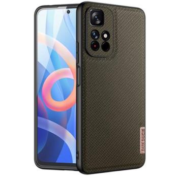 DUX DUCIS FINO szilikon telefonvédő (műanyag belső, közepesen ütésálló, rács minta) SÖTÉTZÖLD Xiaomi Redmi Note 11 5G, Xiaomi Redmi Note 11T 5G, Xiaomi Poco M4 Pro 5G kép