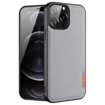 DUX DUCIS FINO szilikon telefonvédő (műanyag belső, közepesen ütésálló, rács minta) SZÜRKE Apple iPhone 13 Pro Max kép