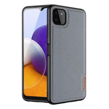DUX DUCIS FINO szilikon telefonvédő (műanyag belső, közepesen ütésálló, rács minta) SZÜRKE Samsung Galaxy A22 5G (SM-A226) kép