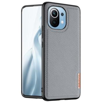 DUX DUCIS FINO szilikon telefonvédő (műanyag belső, közepesen ütésálló, rács minta) SZÜRKE Xiaomi Mi 11 5G kép