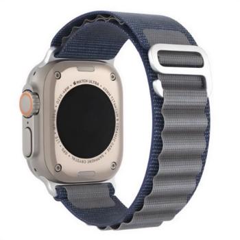 DUX DUCIS GS pótszíj (egyedi méret, nagy, textil, állítható) SÖTÉTKÉK Apple Watch Ultra 2 49mm, Watch Ultra 49mm, Watch Series 9 45mm kép