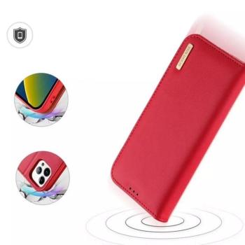 DUX DUCIS Hivo - Bőr tok pénztárcával Apple iPhone 15 Pro czerwone kép