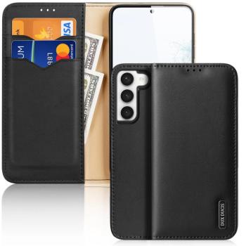 Dux Ducis Hivo tok Samsung Galaxy S23+ flip tok pénztárca állvány RFID blokkoló fekete kép