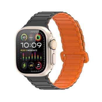 Dux Ducis KJ nylon Apple Watch 42/44/45/49mm szíj, fekete-narancssárga kép