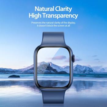 Dux Ducis LCD PMMA kijelzővédő fólia fekete szegéllyel Apple Watch 10 42mm - 2 db kép