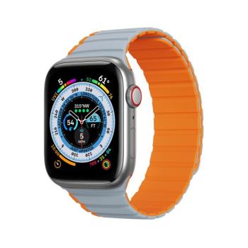 Dux Ducis (LD Version) csereszíj Apple Watch SE, 9, 8, 7, 6, 5, 4, 3, 2, 1 (41, 40, 38 mm) - szürke-narancs kép