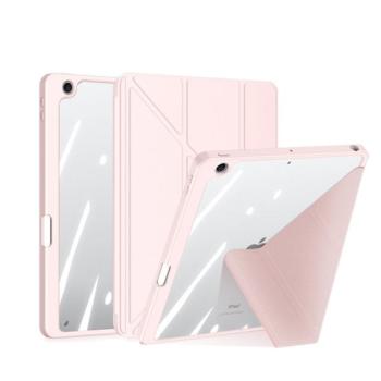 DUX DUCIS MAGI ORIGAMI tok álló, bőr hatású (aktív FLIP, oldalra nyíló, TRIFOLD, asztali tartó, ceruza tartó) RÓZSASZÍN Apple IPAD 10.9 (2022) kép