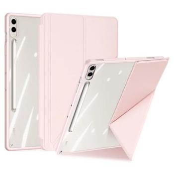 DUX DUCIS MAGI ORIGAMI tok álló, bőr hatású (aktív FLIP, oldalra nyíló, TRIFOLD, asztali tartó, ceruza tartó) RÓZSASZÍN Samsung Galaxy Tab S10 Plus LTE (SM-X826B), Galaxy Tab S10 Plus WIFI kép