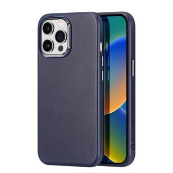 Dux Ducis Naples tok iPhone 14 Pro Max mágneses bőr tok MagSafe kék kép