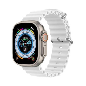 Dux Ducis Ocean Wave Apple Watch 42/44/45mm szilikon szíj, fehér kép