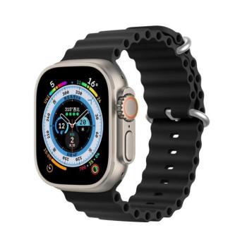 DUX DUCIS Ocean Wave - sport szilikon szíj Apple Watch 38/40/41mm fekete kép