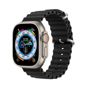 Dux Ducis (OceanWave Version) csereszíj Apple Watch 9 / 8 / 7 / 6 / 5 / 4 / 3 / 2 / SE (45 / 44 / 42mm) fekete kép