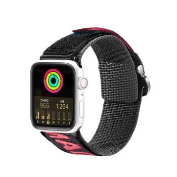 Dux Ducis (Outdoor Version) csereszíj Apple Watch Ultra, SE, 9, 8, 7, 6, 5, 4, 3, 2, 1 (49, 45, 44, 42 mm) fekete/piros kép