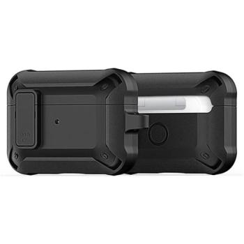 DUX DUCIS PECO műanyag tok (erős ütésállóság + karabíner) FEKETE Apple AirPods Pro 2 kép