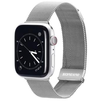 DUX DUCIS pótszíj (egyedi méret, alumínium, milánói, mágneses zár) EZÜST Apple Watch Series 2 42mm, Apple Watch Series 3 42mm, Apple Watch Series 4 44mm, Apple Watch Series 5 44mm, Apple Watc kép