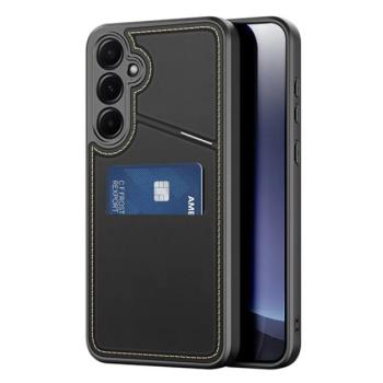 DUX DUCIS RAFI II MAG szilikon telefonvédő (kitámasztó, kártyazseb, RFID, MagSafe) FEKETE Samsung Galaxy S25 Plus (SM-S936) kép