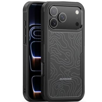 Dux Ducis SHLD Apple iPhone 17 Pro hátlap tok megerősített szélekkel, kameravédelemmel, fekete kép