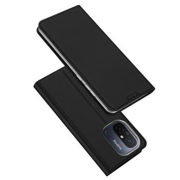 Dux Ducis Skin Pro Case For Xiaomi Redmi 11A / Poco C55 / Redmi 12C flipes tok pénztárcával és állvánnyal fekete kép