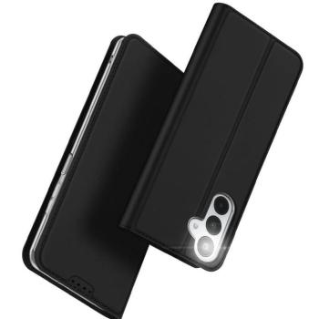 Dux Ducis Skin Pro Samsung Galaxy A17 kitámaszható műbőr tok kártyatartóval, fekete kép