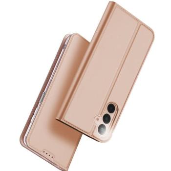 Dux Ducis Skin Pro Samsung Galaxy A17 kitámaszható műbőr tok kártyatartóval, rozéarany kép