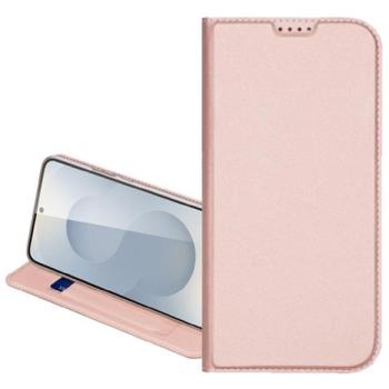 DUX DUCIS SKIN PRO tok álló, bőr hatású (FLIP, oldalra nyíló, kártyazseb, asztali tartó) RÓZSASZÍN Samsung Galaxy S25 FE (SM-S731) kép
