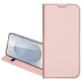 DUX DUCIS SKIN PRO tok álló, bőr hatású (FLIP, oldalra nyíló, kártyazseb, asztali tartó) RÓZSASZÍN Samsung Galaxy S25 (SM-S931) kép
