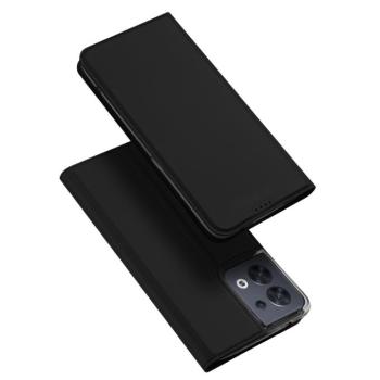 Dux Ducis Skin Pro tok Oppo Reno 8 flip tok kártya pénztárca állvány fekete kép
