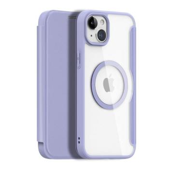 DUX DUCIS Skin X Pro - Folio tok MagSafe kompatibilis Apple iPhone 15 Plus lila színű készülékkel kép