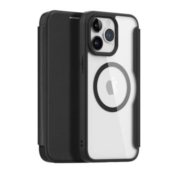 Dux Ducis Skin X Pro mágneses Flip MagSafe tok iPhone 15 Pro - fekete kép