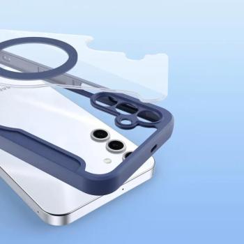 Dux Ducis Skin X Pro MagSafe-kompatibilis könyvtok Samsung Galaxy S25 Plus - kék kép
