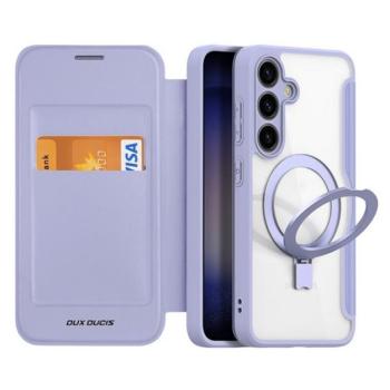 DUX DUCIS SKIN X PRO tok álló, bőr hatású (FLIP, oldalra nyíló, RFID, kitámasztó, MagSafe) LILA Samsung Galaxy S24 Plus (SM-S926) kép