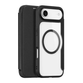 DUX DUCIS SKIN X PRO tok álló, bőr hatású (FLIP, oldalra nyíló, RFID, MagSafe) FEKETE Apple iPhone 17 Air kép