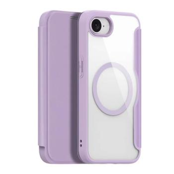 DUX DUCIS SKIN X PRO tok álló, bőr hatású (FLIP, oldalra nyíló, RFID, MagSafe) LILA Apple iPhone SE 4 (2025) kép