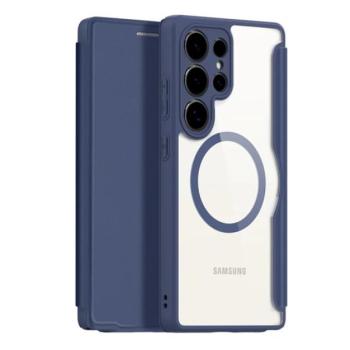 DUX DUCIS SKIN X PRO tok álló, bőr hatású (FLIP, oldalra nyíló, RFID, MagSafe) SÖTÉTKÉK Samsung Galaxy S25 Ultra (SM-S938) kép