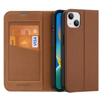 Dux Ducis Skin X2 könyvtok iPhone 14 Plus barna kép