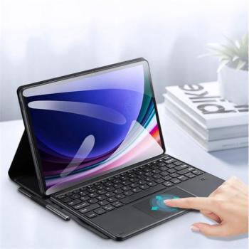 DUX DUCIS TK bluetooth billentyűzet + touch pad (asztali tartó, QWERTY, ceruza tartó) FEKETE Samsung Galaxy Tab S10 FE Plus LTE (SM-X620), Galaxy Tab S10 FE Plus WIFI (SM-X626) kép