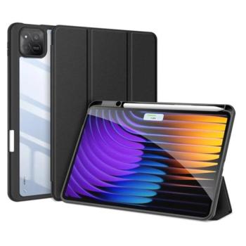 DUX DUCIS TOBY tok álló, bőr hatású (aktív FLIP, oldalra nyíló, TRIFOLD, asztali tartó, ceruza tartó) FEKETE Xiaomi Pad 7 Pro, Pad 7 kép