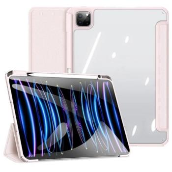 DUX DUCIS TOBY tok álló, bőr hatású (aktív FLIP, oldalra nyíló, TRIFOLD, asztali tartó, ceruza tartó) RÓZSASZÍN Apple IPAD Pro 11 (2024) kép