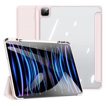 DUX DUCIS TOBY tok álló, bőr hatású (aktív FLIP, oldalra nyíló, TRIFOLD, asztali tartó, ceruza tartó) RÓZSASZÍN Apple IPAD Pro 13 (2024) kép