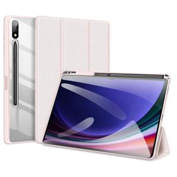 DUX DUCIS TOBY tok álló, bőr hatású (aktív FLIP, oldalra nyíló, TRIFOLD, asztali tartó, ceruza tartó) RÓZSASZÍN Samsung Galaxy Tab S10 Plus LTE (SM-X826B), Galaxy Tab S10 Plus WIFI (SM-X82 kép