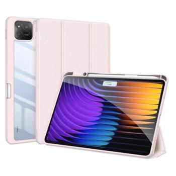 DUX DUCIS TOBY tok álló, bőr hatású (aktív FLIP, oldalra nyíló, TRIFOLD, asztali tartó, ceruza tartó) RÓZSASZÍN Xiaomi Pad 7 Pro, Pad 7 kép