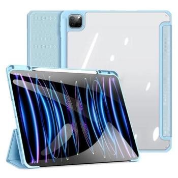 DUX DUCIS TOBY tok álló, bőr hatású (aktív FLIP, oldalra nyíló, TRIFOLD, asztali tartó, ceruza tartó) VILÁGOSKÉK Apple IPAD Pro 13 (2024) kép