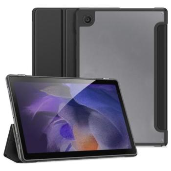 DUX DUCIS TOBY tok álló, bőr hatású (aktív FLIP, oldalra nyíló, TRIFOLD asztali tartó funkció) FEKETE Samsung Galaxy Tab A8 10.5 WIFI (2021) SM-X200, Samsung Galaxy Tab A8 10.5 LTE (2021) SM kép