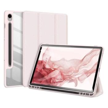 DUX DUCIS TOBY tok álló, bőr hatású (aktív FLIP, oldalra nyíló, TRIFOLD, S Pen tartó) RÓZSASZÍN kép