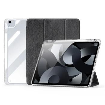 DUX DUCIS UNID tok álló, textil hatású (aktív FLIP, oldalra nyíló, TRIFOLD, asztali tartó, ceruza tartó) FEKETE Apple IPAD Air 13 (2024) kép