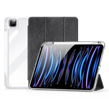 DUX DUCIS UNID tok álló, textil hatású (aktív FLIP, oldalra nyíló, TRIFOLD, asztali tartó, ceruza tartó) FEKETE Apple IPAD Pro 11 (2024) kép