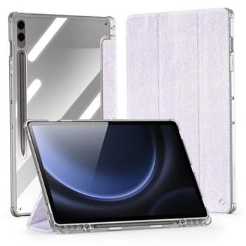 DUX DUCIS UNID tok álló, textil hatású (aktív FLIP, oldalra nyíló, TRIFOLD, asztali tartó, ceruza tartó) LILA Samsung Galaxy Tab S9 Plus LTE (SM-X816), Galaxy Tab S9 Plus WIFI (SM-X810), Gala kép