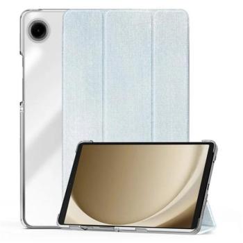 DUX DUCIS UNID tok álló, textil hatású (aktív FLIP, oldalra nyíló, TRIFOLD, asztali tartó, ceruza tartó) VILÁGOSKÉK Samsung Galaxy Tab A9 LTE (SM-X115), Galaxy Tab A9 WIFI (SM-X110) kép