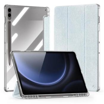 DUX DUCIS UNID tok álló, textil hatású (aktív FLIP, oldalra nyíló, TRIFOLD, asztali tartó, ceruza tartó) VILÁGOSKÉK Samsung Galaxy Tab S10 Plus LTE (SM-X826B), Galaxy Tab S10 Plus WIFI (SM- kép